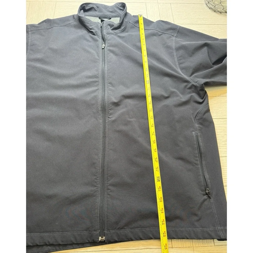 Nike Men Dri Fit Softshell Full‎ Zip Jacket XXL Black Gray Outdoor Weatherproof